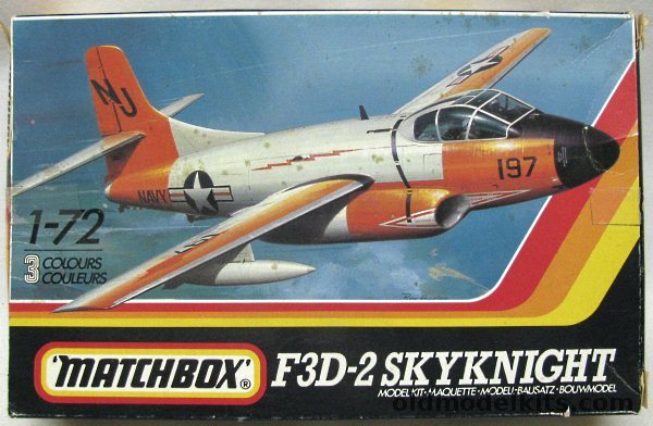 Matchbox 1/72 Douglas F3D-2 Skyknight - (F3D2), PK-134 plastic model kit